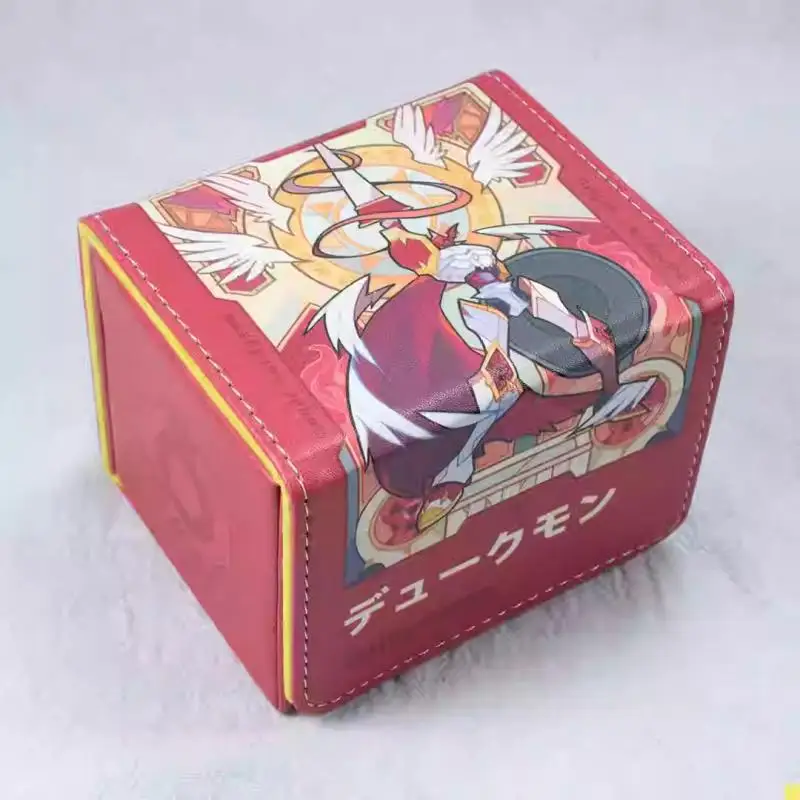 PTCG Card Box Miraidon Mew Lugia LTCB Yu-Gi-OH! Anime Game Collection Card box Omegamon Gallantmon Large capacity side plug 100+