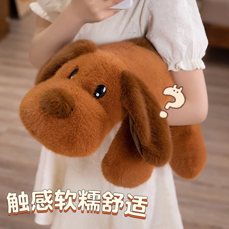 لطيف كبير الأذن بابا الكلب مهدئا الدمى النوم الوسائد لينة ومريحة أفخم الكلب لعب الأبيض هدية عيد ميلاد جيدة للفتيات