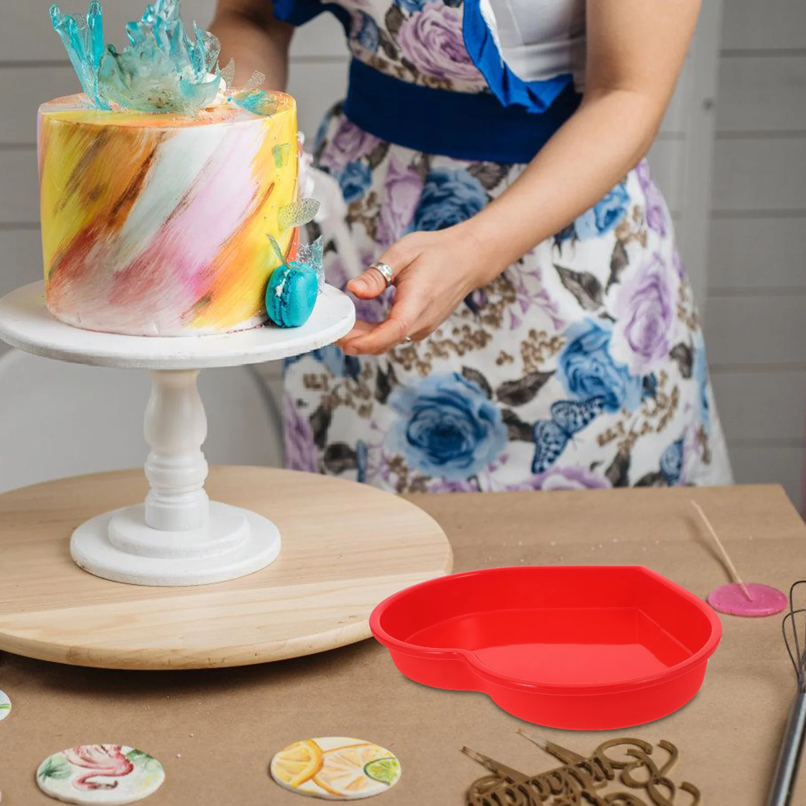 

2Pcs Silicone Heart Shape Cake Pans Nonstick Baking Molds Oven Microwave for Cakes Muffins Cookies Bakeware Heart Cake Pans