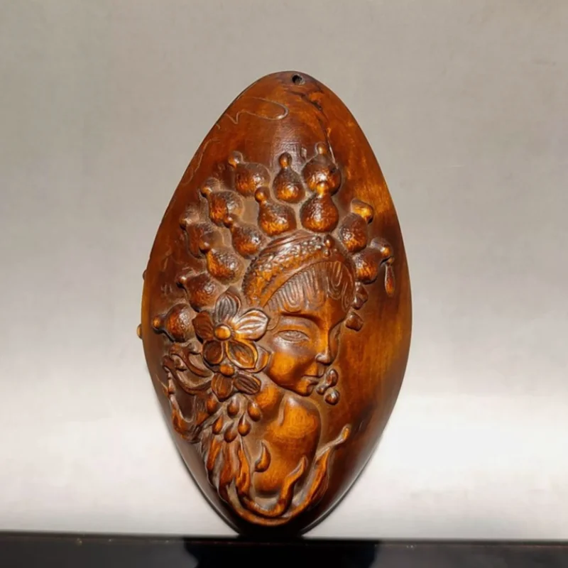 Beautiful vintage sculpture wooden woman gift wood carving carved opera figure