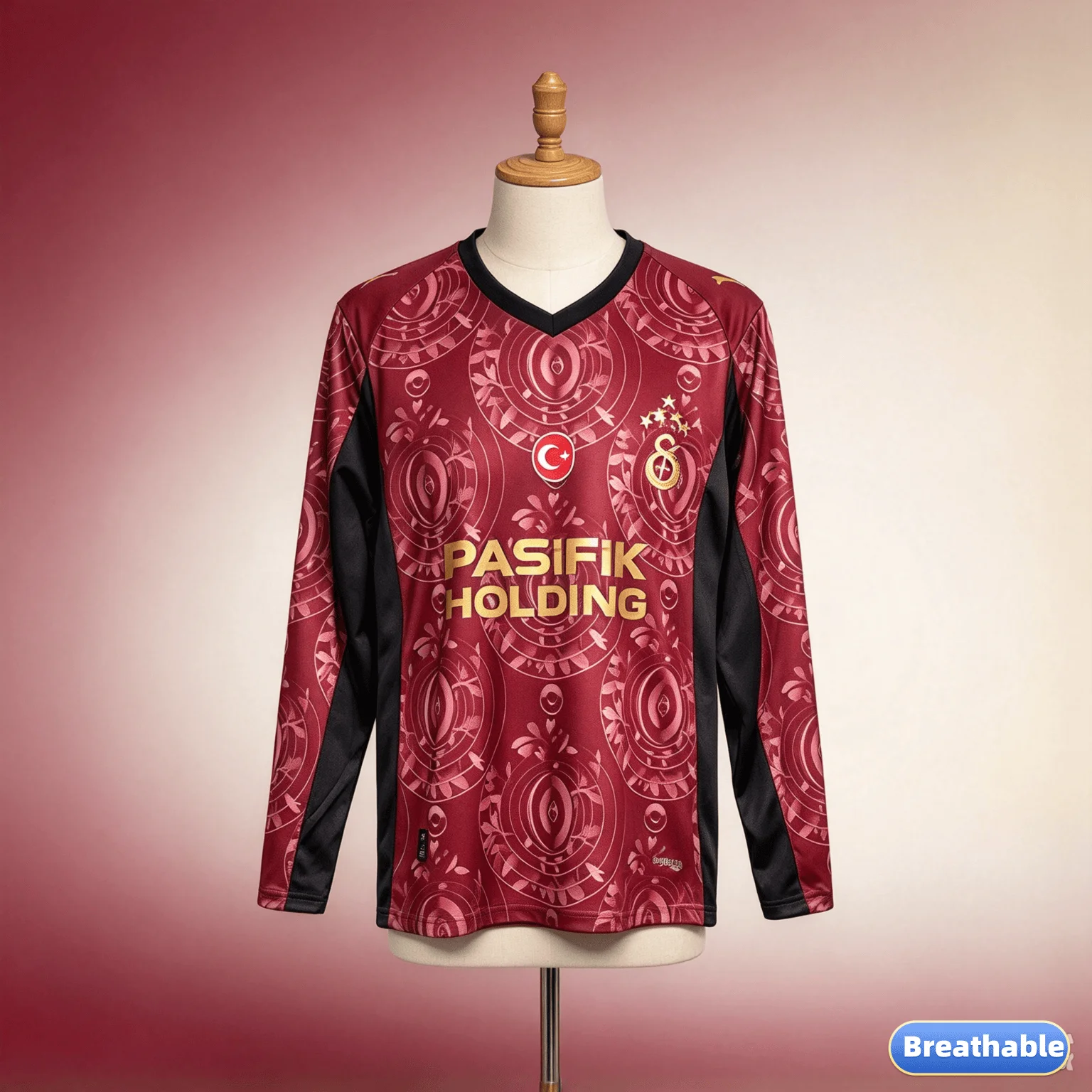 2026-27 New 3D Printed Galatasaray Away Fan Customized Long T-shirt for Comfortable Sports Casual Men's and Women's Styles Tops