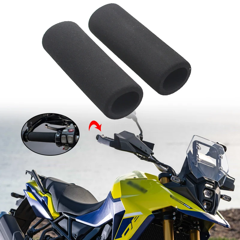 Fit For Suzuki V-Strom 800DE DL800 2022 2023 2024 Motorbike Anti Vibration Handle Bar Foam Comfort Slip Over Grips Accessories