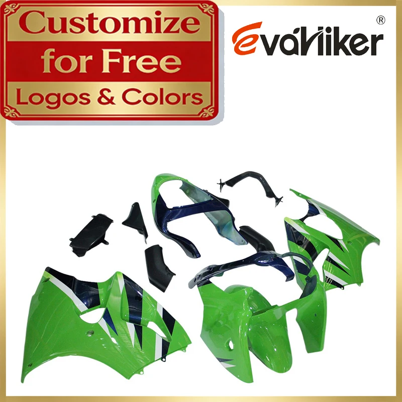 

Комплект обтекателей из ABS-пластика для Kawasaki ZX6R 2000-2001, зеленый, ZX636 00-01, литье под давлением, с индивидуальным цветом