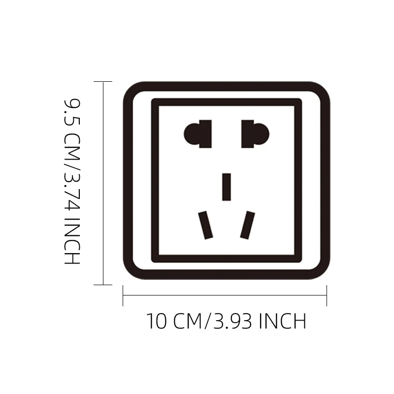 1Pc Funny Switch Button Vinyl Sticker, Waterproof Decal for Laptop & Car Decoration