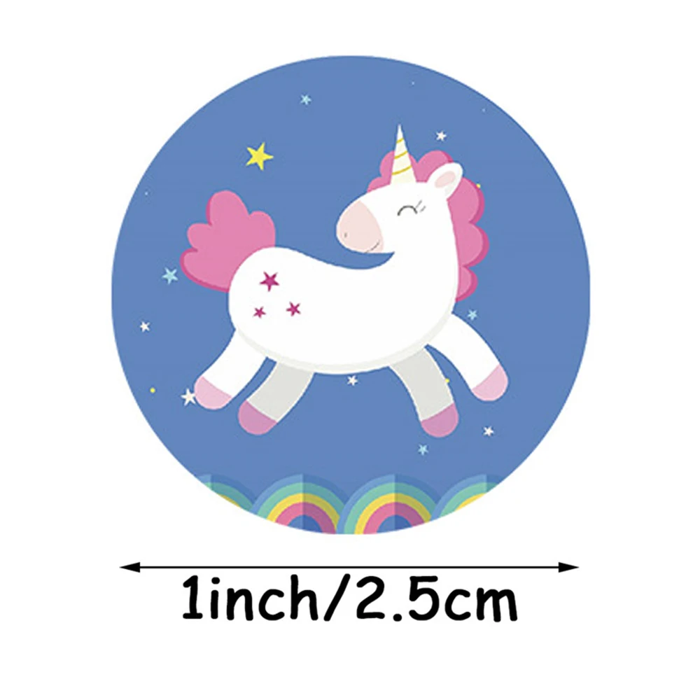 100-500pcs Cartoon Unicorn Sticker Kids Reward Sticker Gift Decoration Label Teacher Encouragement Student Stationery Stickers