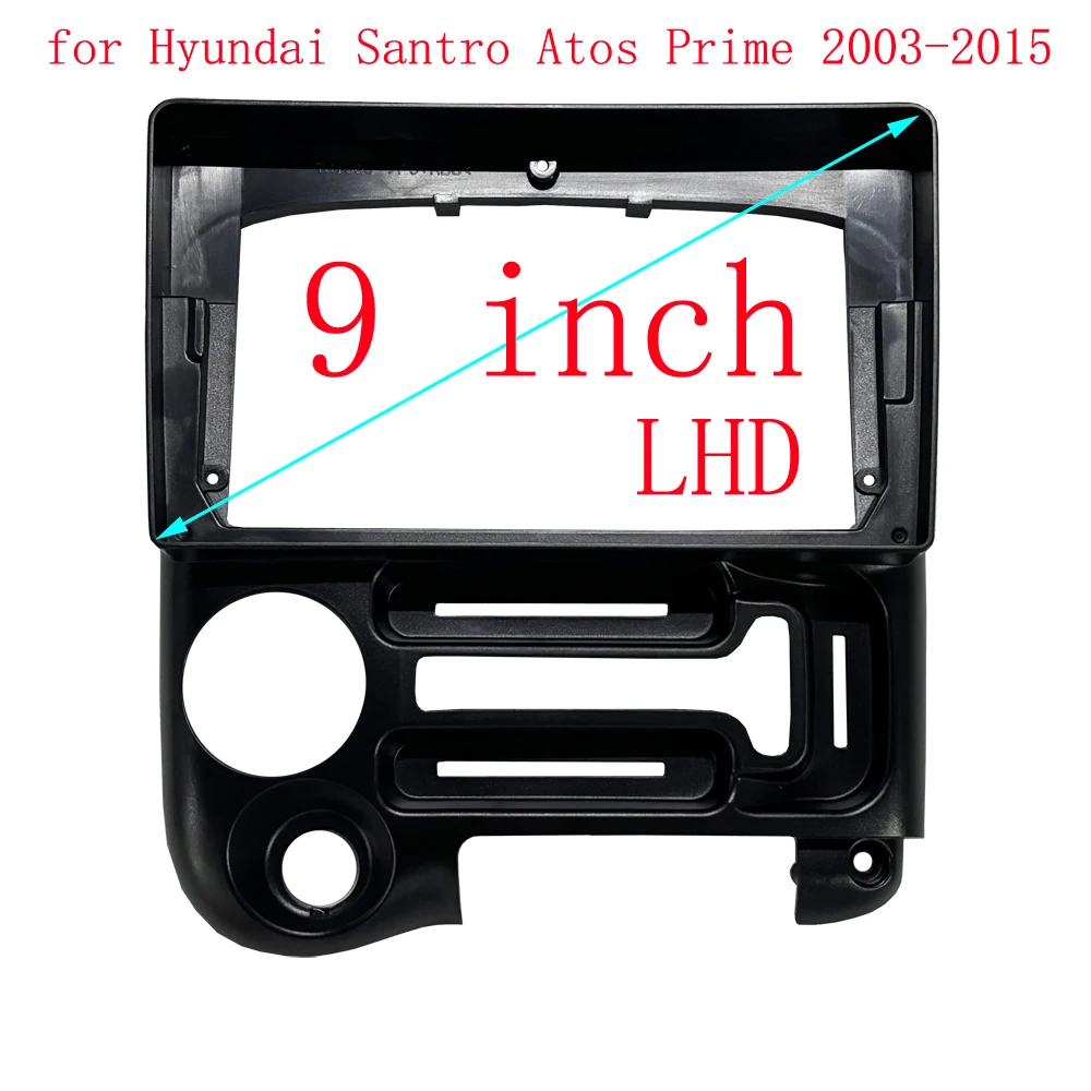 2 DIN 9 INCH Car Frame Fascia Adapter Android Radio Audio Dash Fitting Panel Kit For Hyundai Santro Atos Prime 2003-2015