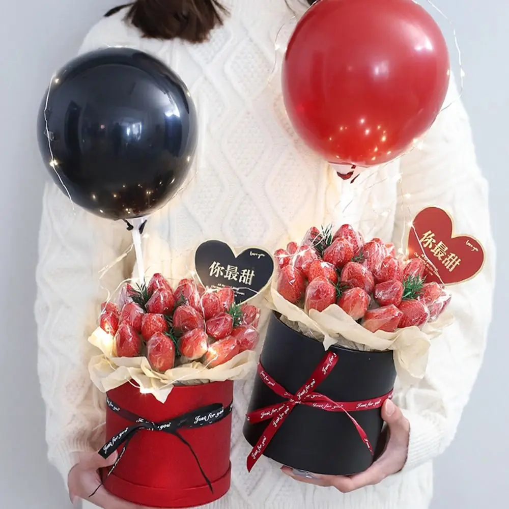 Caja de flores, Cajas de Regalo redondas de cartón, decoración de embalaje de flores rosas para fiesta de boda, suministros para regalos del Día de San Valentín