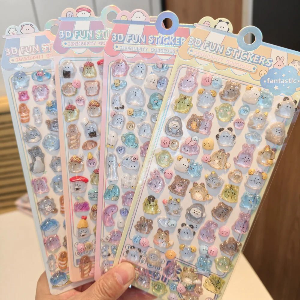 Animals Cute Ghost Drop 3D Relief Sticker Scrapbooking Diy D