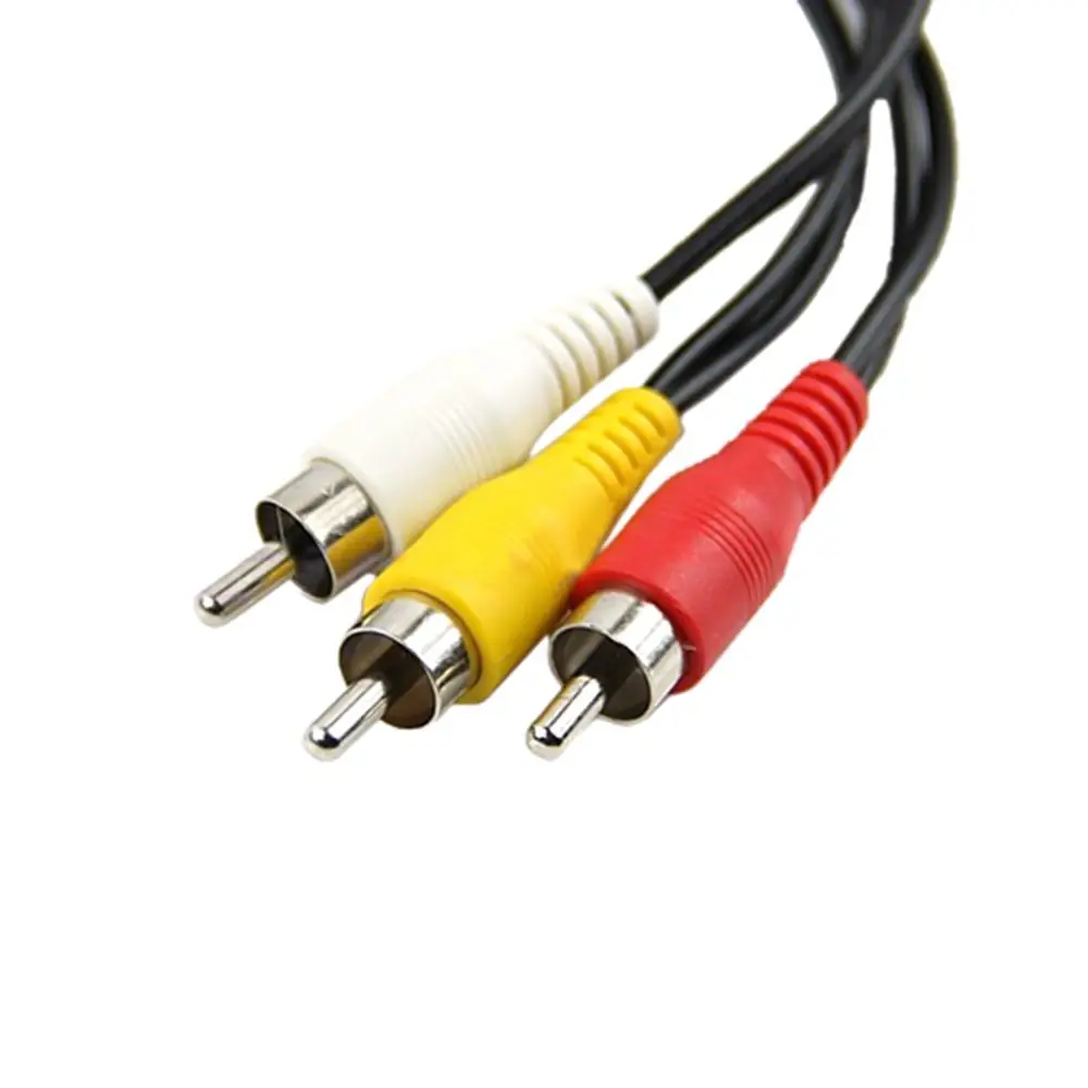 Practical Durable Cable Cable Connectors 3 RCA Male Plug To 6 RCA Female Plug Splitter Audio AV Adapter Cable Video 30cm Device