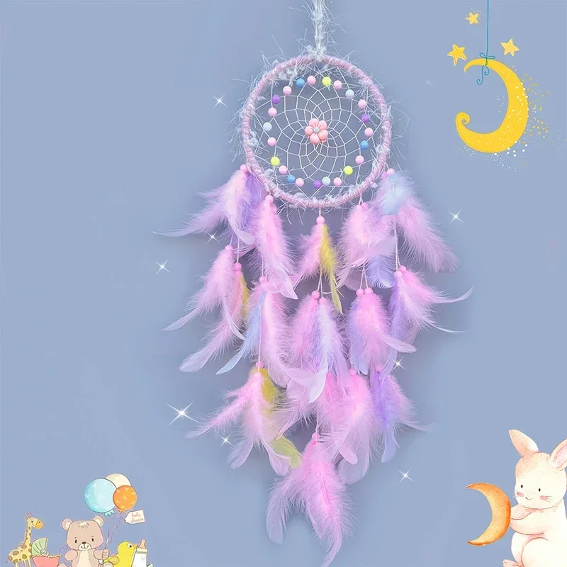 Girl's Heart Catching Dream Net Hanging Decoration Wind Chime DIY Material Packaging Decoration Pendant