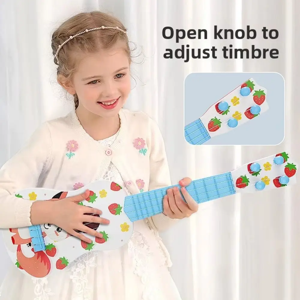 4 Strings Ukulele Musical Instrument Educational Adjustable Knob Simulated Guitar Classical Durable Musical Instrument