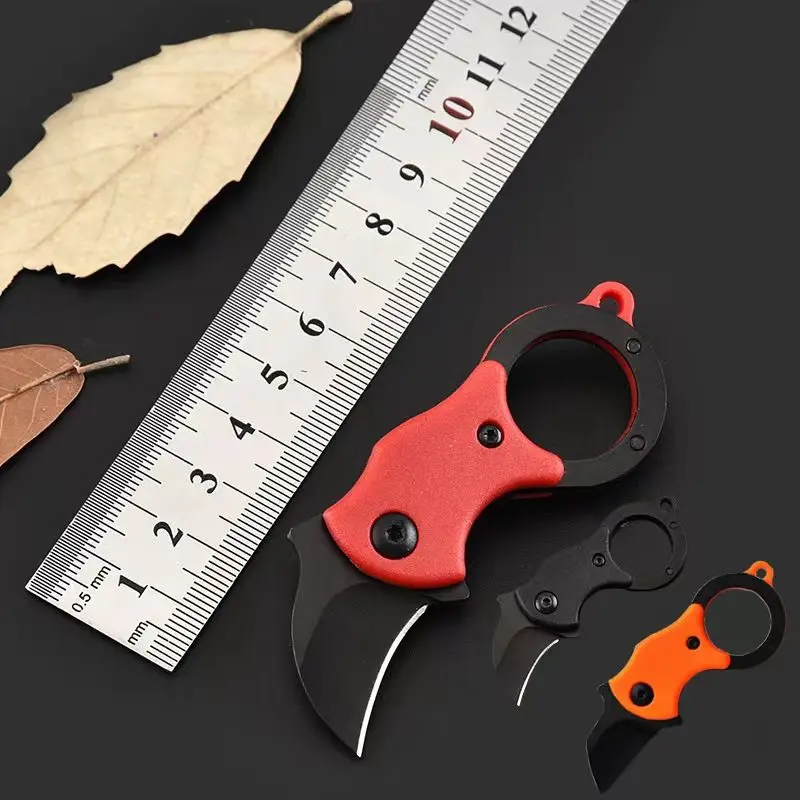 9CM [Heat Treatment Hardening] Fox Knife Sharp Folding Knife Portable Delivery Box Opening Pocket Knife Keyknife  Edc