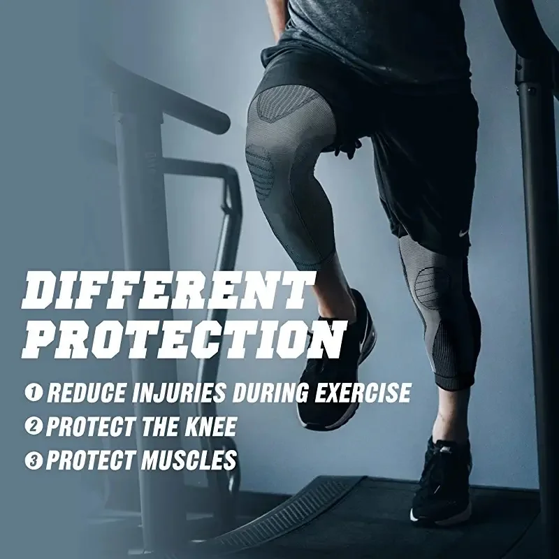 2PCS Full Leg Sleeves Compression Long Knee Sleeve Protector for Arthritis Varicose Veins Swelling Basketball Cycling Football