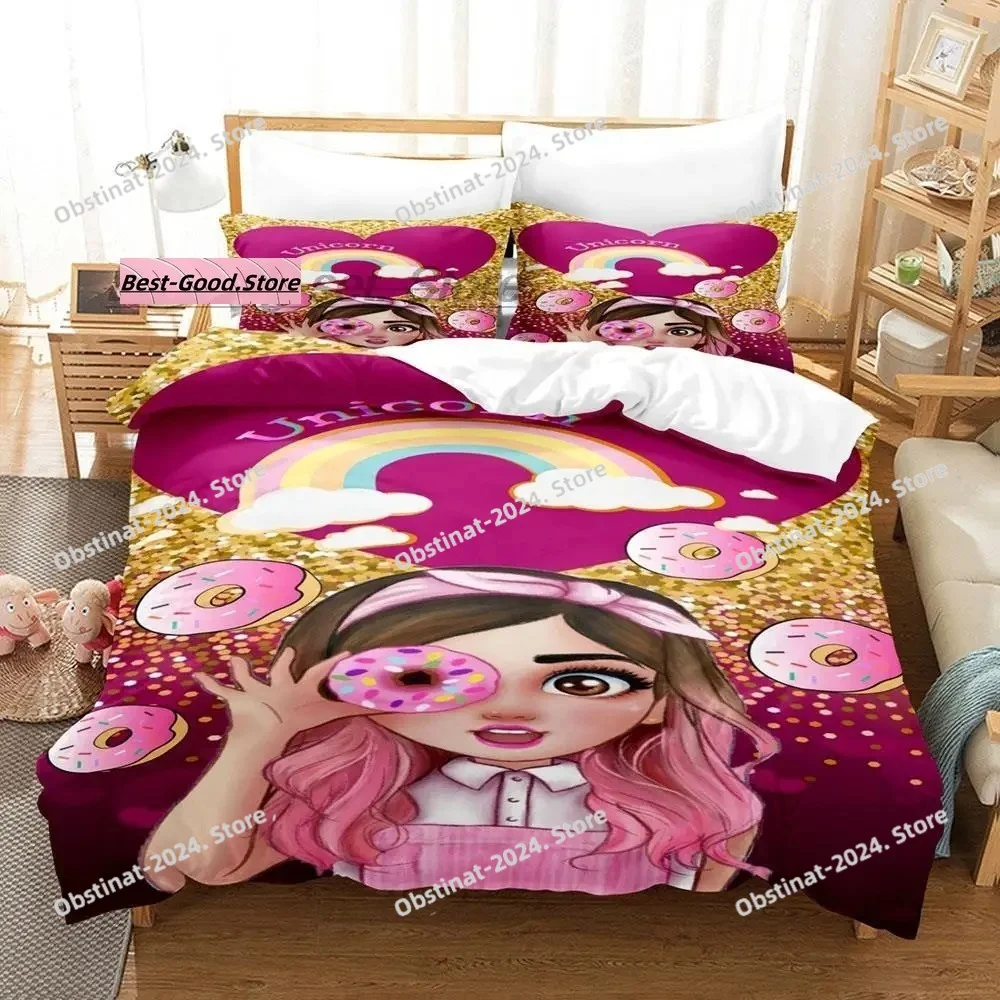

Mis Pastelitos Bedding Set Single Twin Full Queen King Size Bed Set Aldult Kid Bedroom Duvetcover Sets 3D Anime bed sheet set