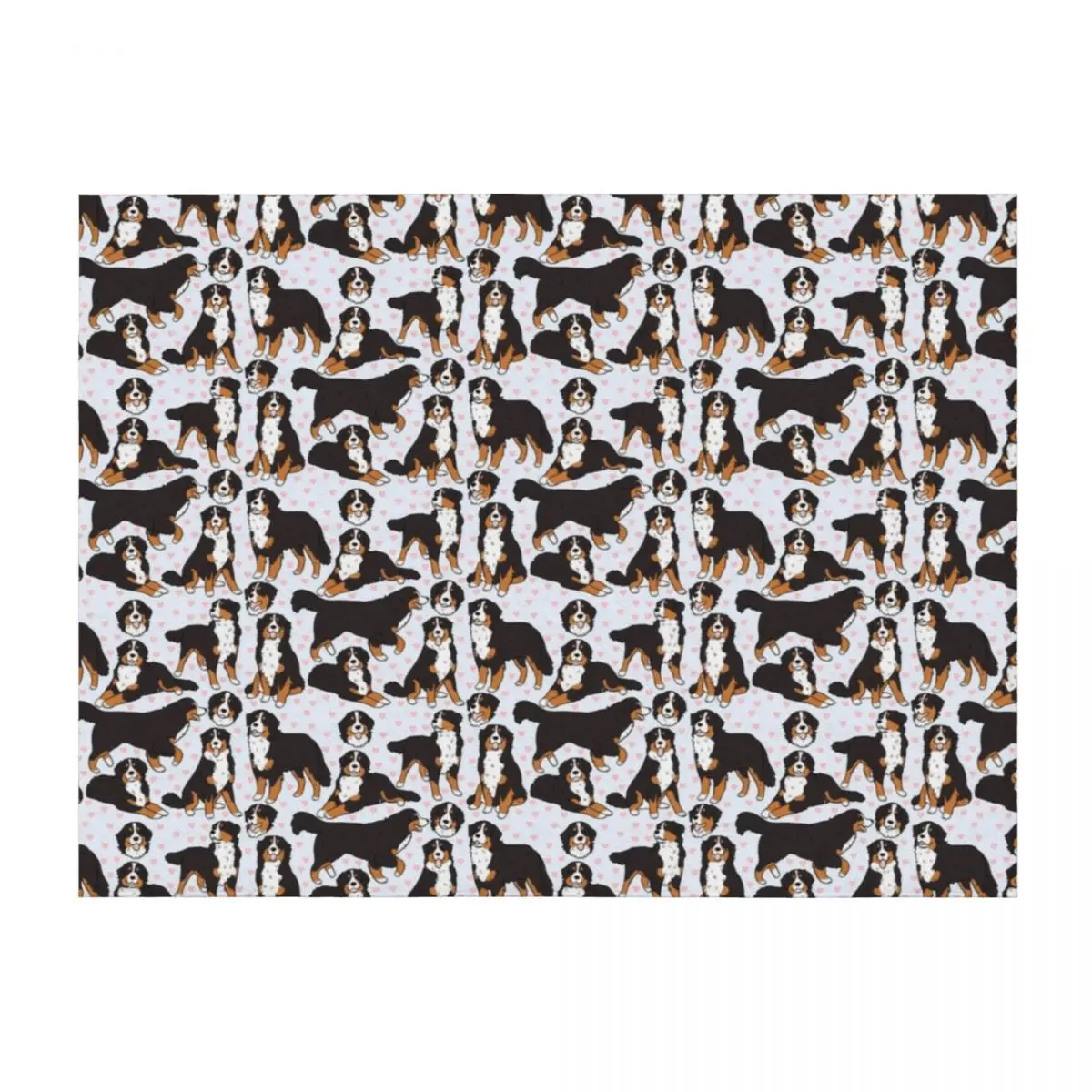 

Bernese Mountain Dog cute illustration pattern Throw Blanket Cute Plaid Luxury Throw Blankets For Bed Decorative Throw Blankets