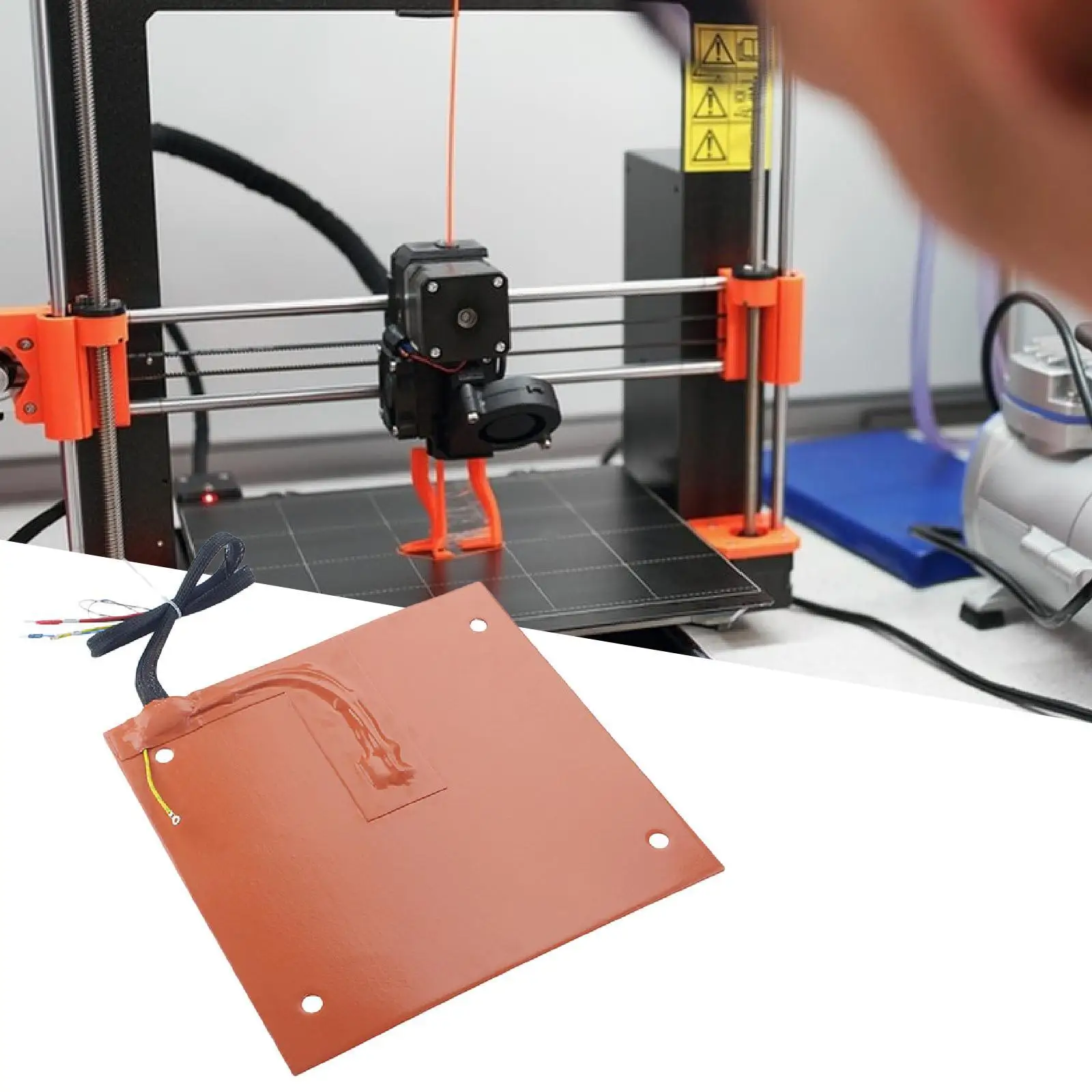 

Нагревательная пластина для 3D-принтера, 120 В/220 В с отверстиями для профессионального обслуживания, заменяет детали 3D-принтера, силиконовый коврик с подогревом для K2 Plus