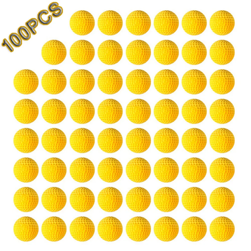 Yellow PU Bullet Nerf Rival Refill Darts Toy Gun Round Bullets Toy Gun Ball Dart for Nerf Rival Apollo Zeus Gun 25/50/100pcs