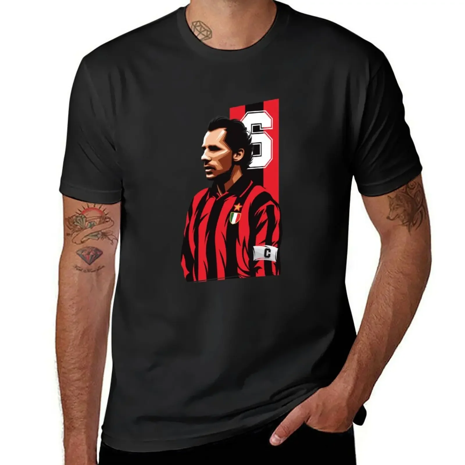 

Franco Baresi T-Shirt graphic t shirts customs design your own anime figures Men's t-shirt