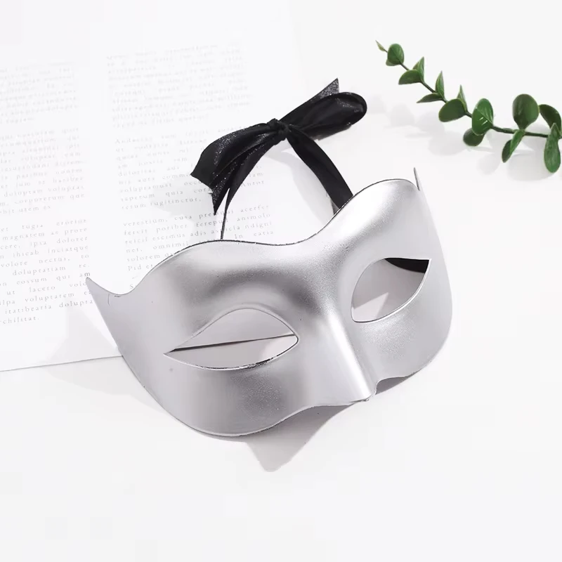 Women Man Sexy Gentleman Masquerade Mask Halloween Party Props Black White Retro Mask Half Face Cosplay Mask Vintage Carnival image 4