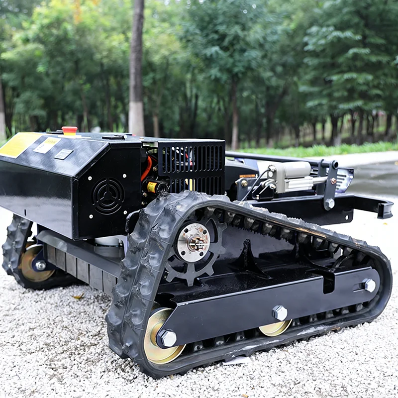 

Customized tracked remote control fully automatic grass cutting and crushing machine, intelligent obstacle avoidance, all terrai