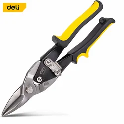 Deli Multifunctional Metal Sheet Cutting Scissor Aviation Snip Straight Cutter Scissor Industrial Professional Hand Tool