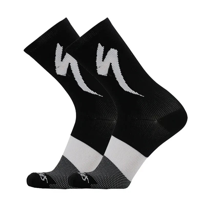 1Pair Bicycle Specialized Socks Men Cycling Meias Breathable Outdoor MTB Riding Socks Bike Football Sport Socks Basketball Socks