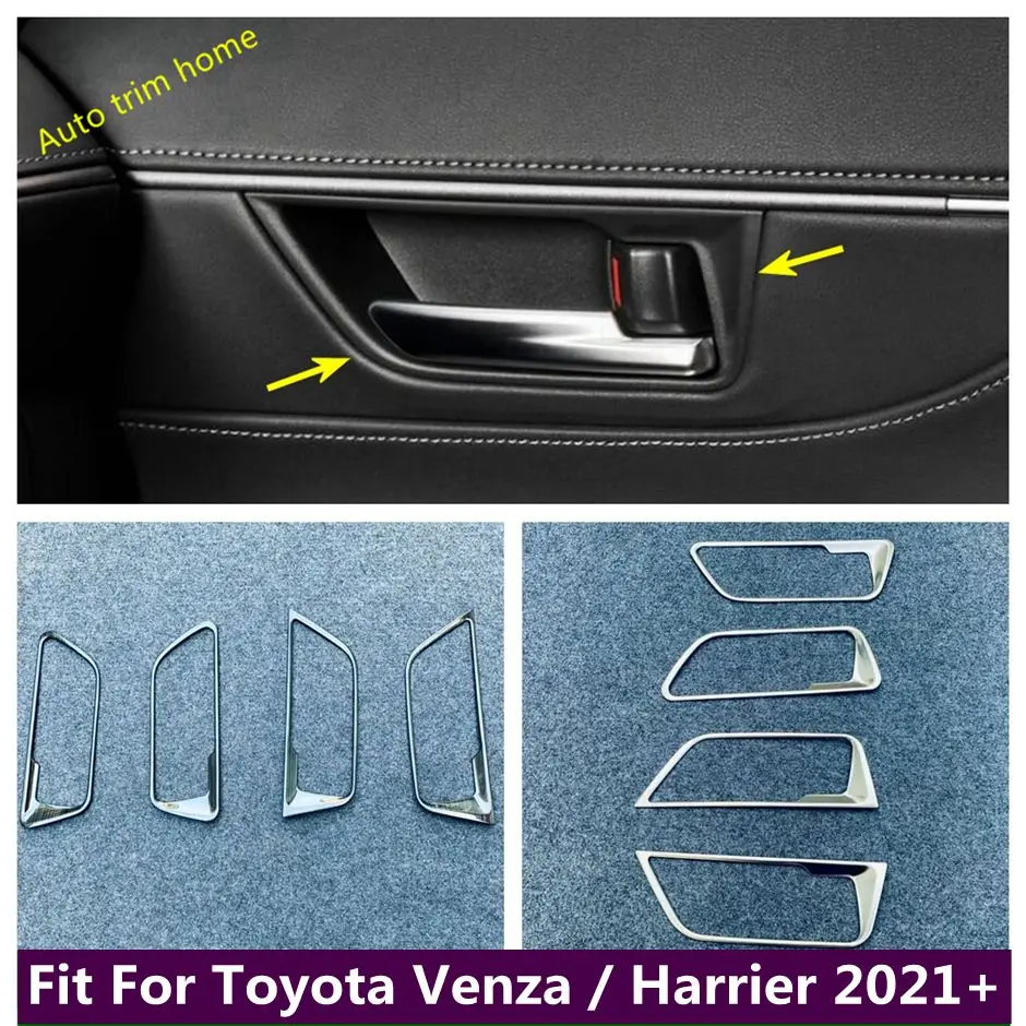 

Inner Door Handle Clasing Bowl Decor Frame Cover Trim Fit For Toyota Harrier 2021 - 2023 Accessories