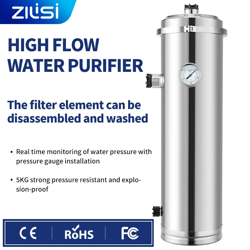 Whole house direct drinking ultrafiltration hand washed membrane well water pipeline high flow water purification filter