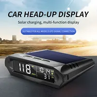 Pantalla frontal HUD para coche, odómetro de velocidad satelital Beidou Universal, GPS inalámbrico Solar, instrumento de temperatura de altitud