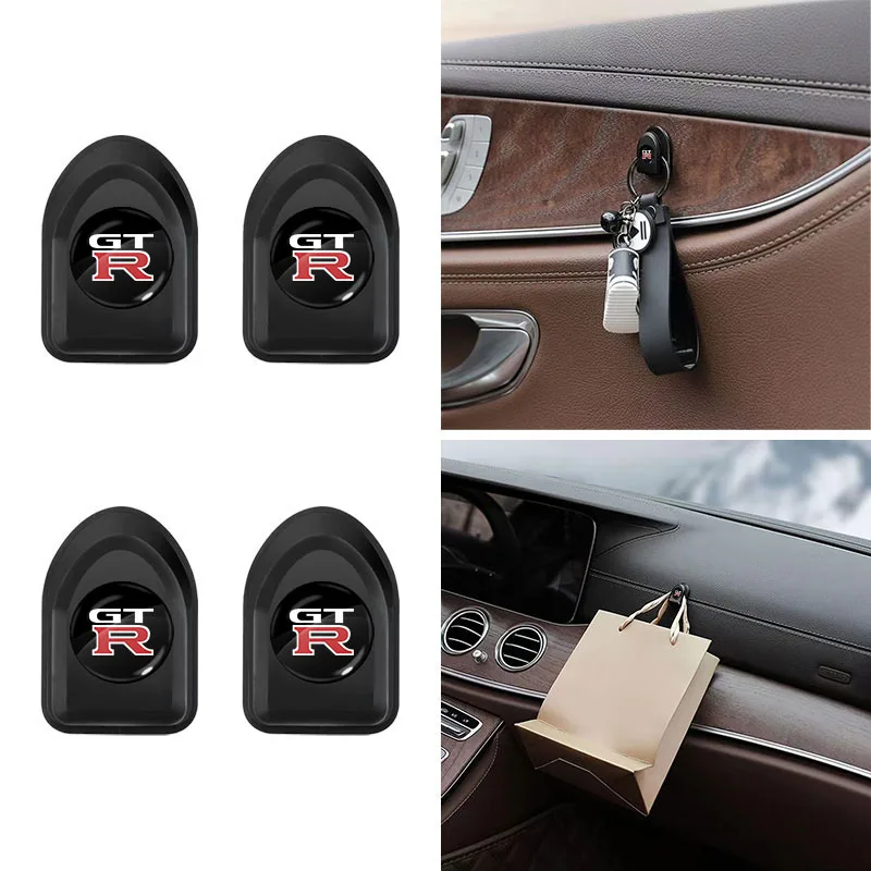 4Pcs Car Hook Clips Note Tiida Rogue Auto Accessories for Nissan Nismo X-trail Qashqai J10 Tiida GTR Juke Note Patrol Almera