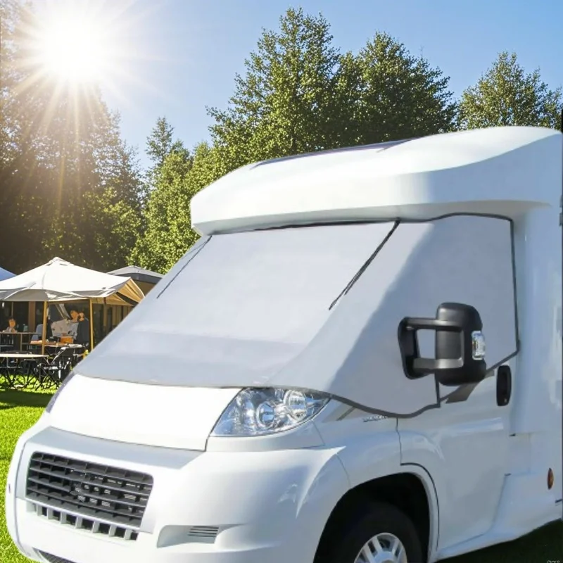 

RV Windshield Cover Sun Protection Heat Insulation Windshield SunShade For Fiat Ducato Peugeot Boxer Citroen Relay X250 Caravan