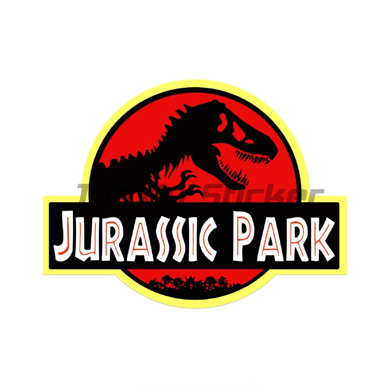 Jurassic Park Logo Car Stickers Retro Car Sticker Waterproof for Windshield Bumper Motorcycle Helmet Decal High Quality KK Vinyl