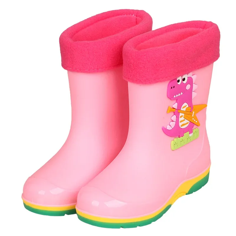 Rain Shoe for Girl Rain Boot for Boy Baby Water Shoe Cartoon Plush Shoe Winter Shoe for Girl Kid Rubber Boot for Children Botas