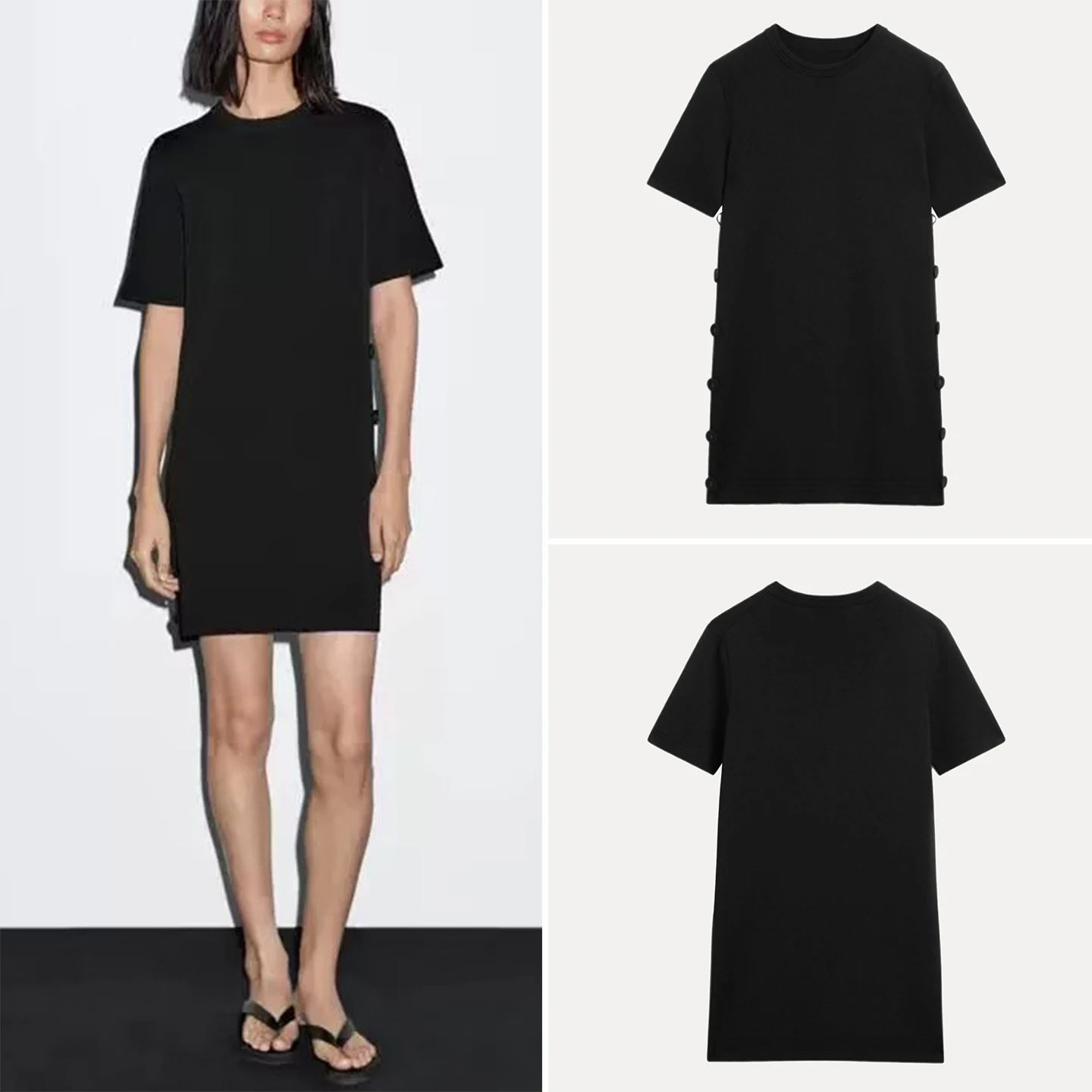 

Женская повседневная футболка с боковыми кнопками, укороченная, с коротким рукавом, для ежедневной носки, новинка осени 2025 от Z Brand