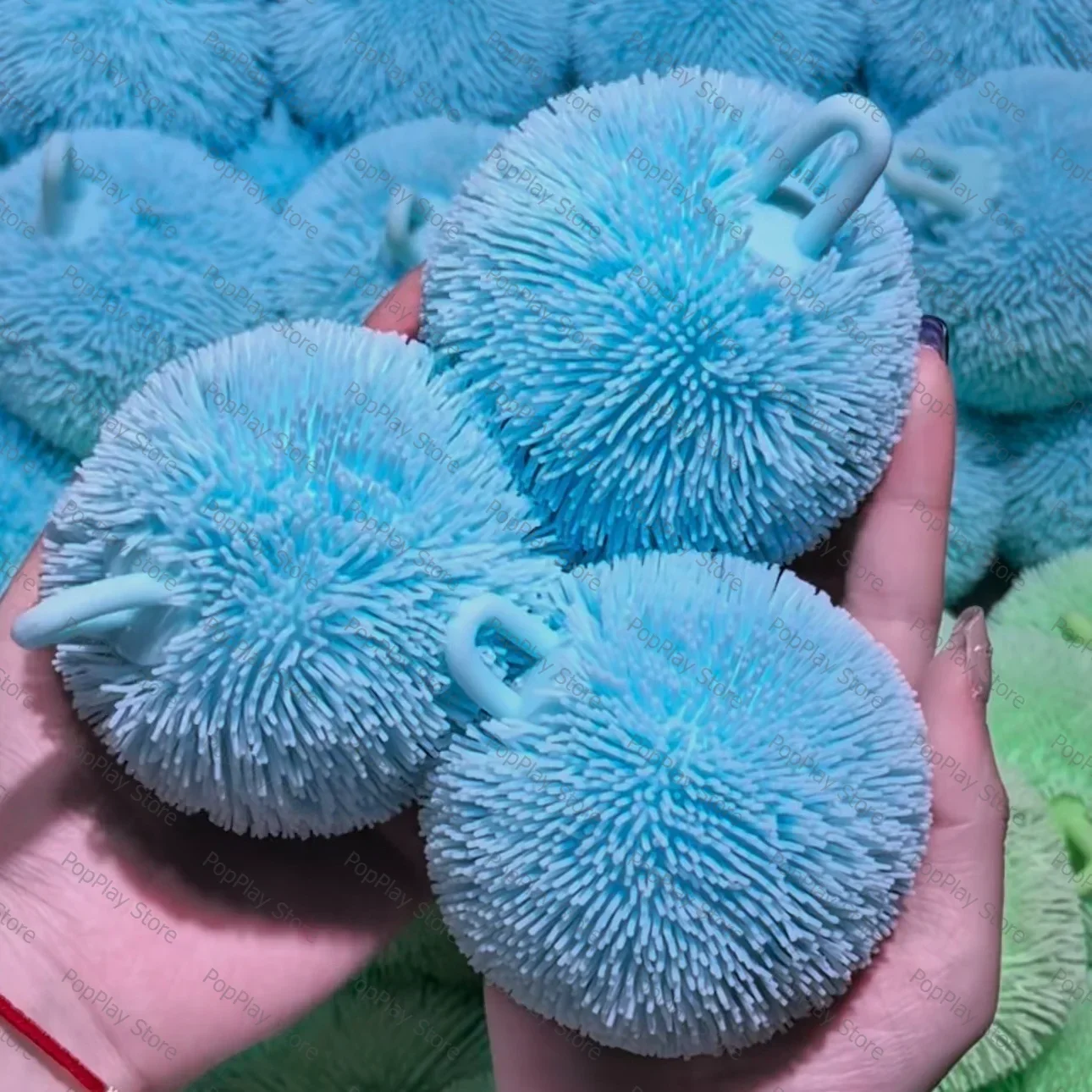 Knisternder Stressball, Fidget-Spielzeug, knasender, quetschbarer Ball, runde Blöcke, gefüllt, ASMR, Anti-Stress, Handentspannung, Geschenkspielzeug – Detail 3
