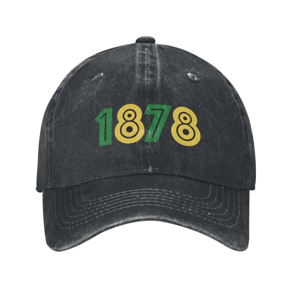 Lucky Number 1878 MANCHESTER Printing Retro Cowboy Washed Baseball Caps Men Denim Sunscreen Hats Rock Womens Trucker Cap