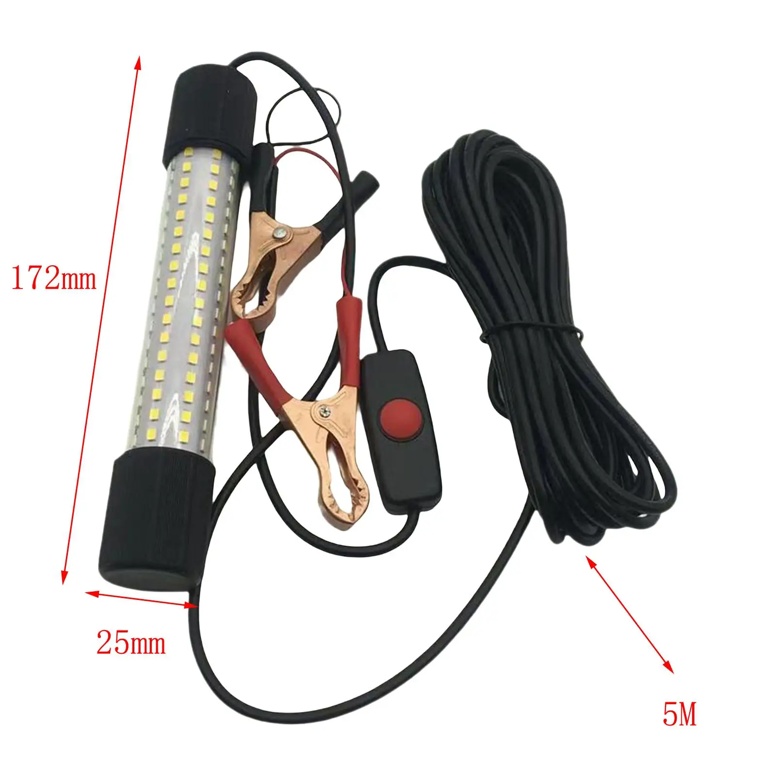 LED Submersible Fishing Light Waterproof Attractor for Night Fishing Underwater Lamp Tool Equipment