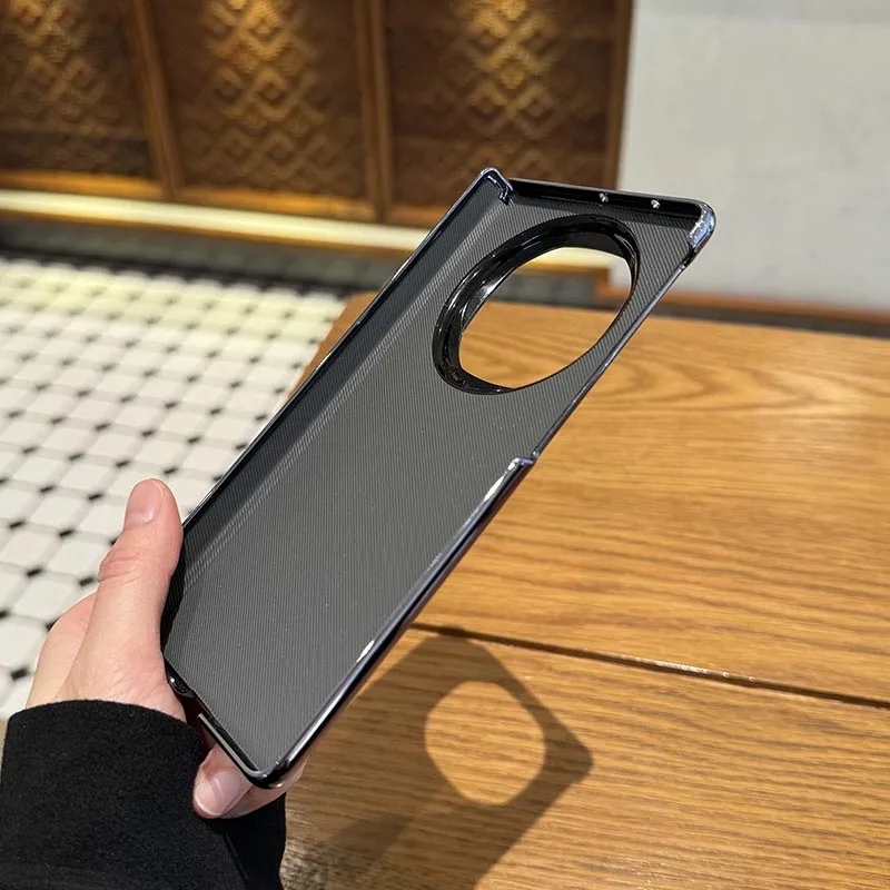 For Huawei Mate X6 X5 X3 Case Luxury High Quality Plating Matte Leather Folding Hinge Shockproof Protection Hard Cover Accessory