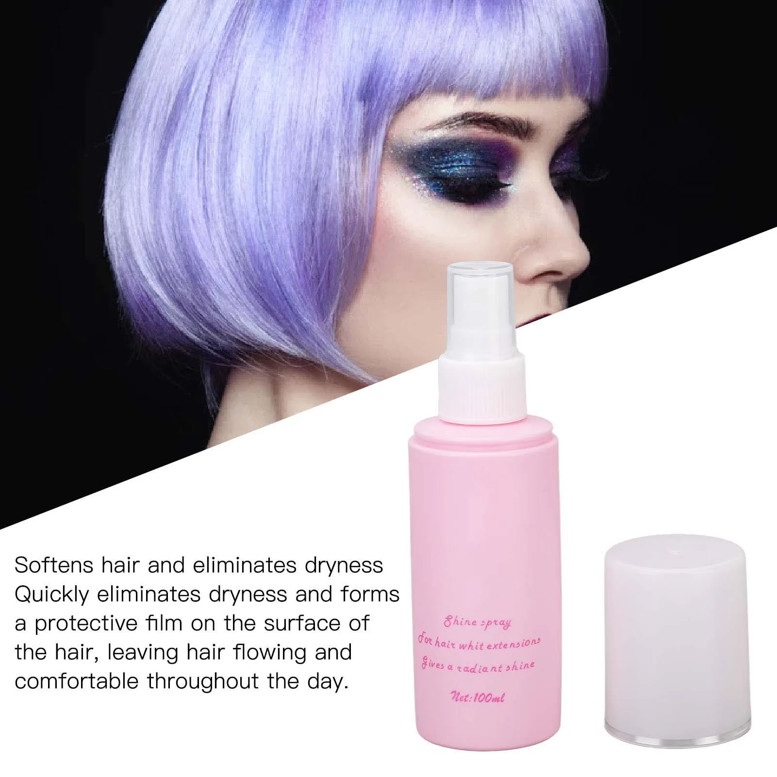 1pcs 100ml Wig Care Solution Hair System Anti-frizz Smooth Tangles Protection Synthetic Hair Anti-static Conditioner Spray