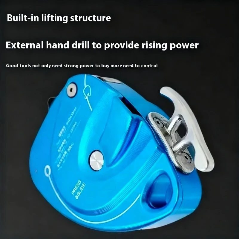 200kg/440.92lb Electric Lifter Climbing Device Capacity Aerial Rope Ascender for Rock/Wall Climbing&Fall Protection Safety Gear