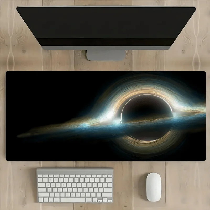 

Black Space Planet Large Size Anti-slip Rubber Mouse pad Computer Gaming accessories Keyboard Desktop Decoration Mat for Offices