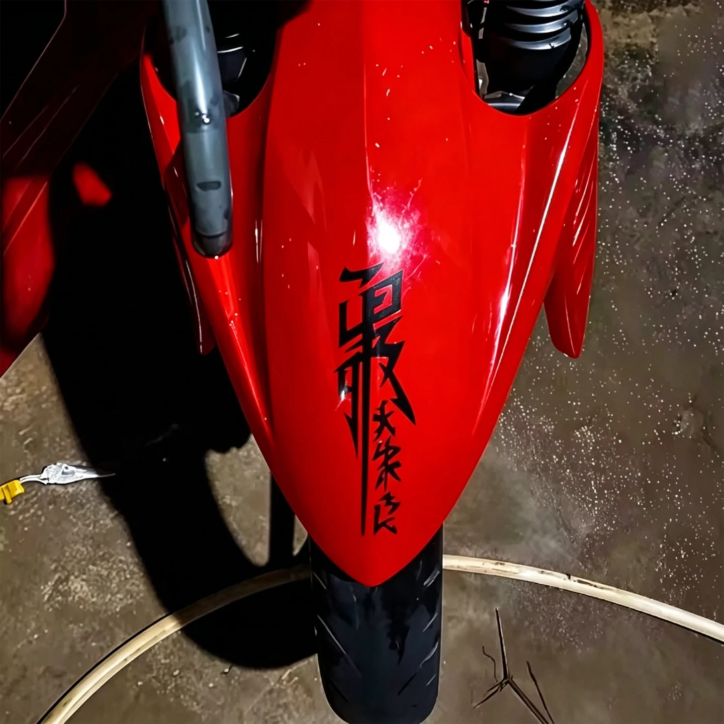 3 Stück/1 Set Japanische Kanji Motorrad-Aufkleber Moto Motorroller Karosserie Helm Verkleidung Kotflügel Kraftstofftank Vinyl Zubehör Aufkleber – Detail 5