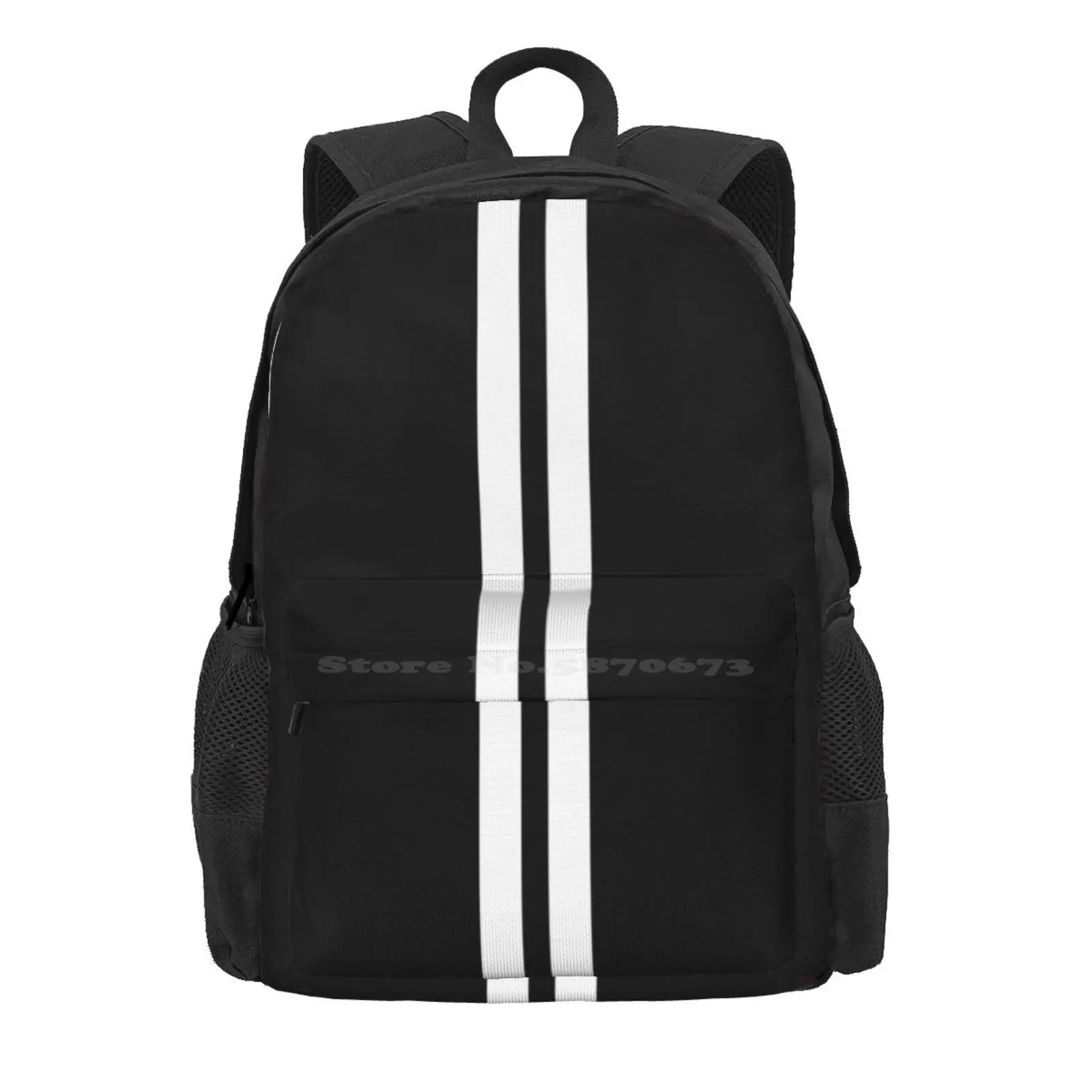 Ultra Minimal Ii Hot Sale Schoolbag Backpack Fashion Bags Stripes Two 2 Couple Tracks Sport Athletics Parallel Minimalism Black