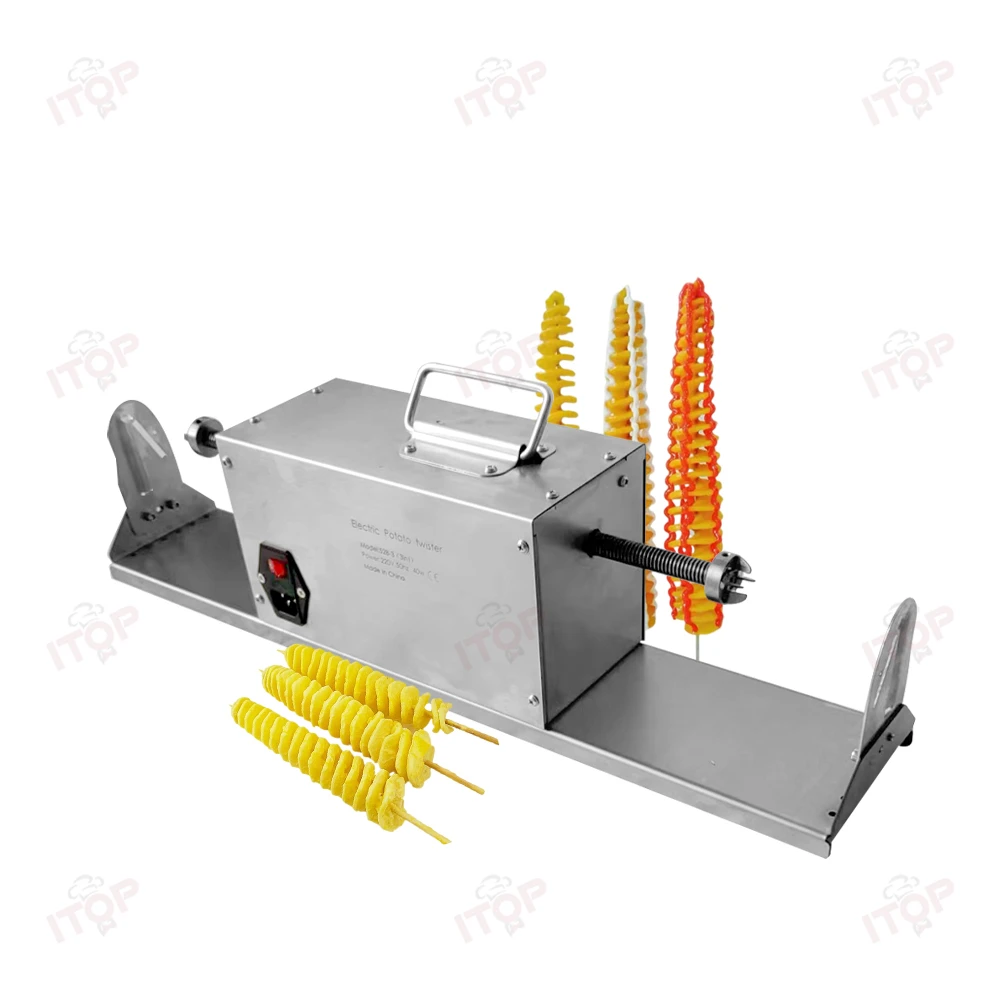 

Electric Double-Head Spiral Potao Slicer Auto Stretch Potato Chips Efficient Potato Tower Machine
