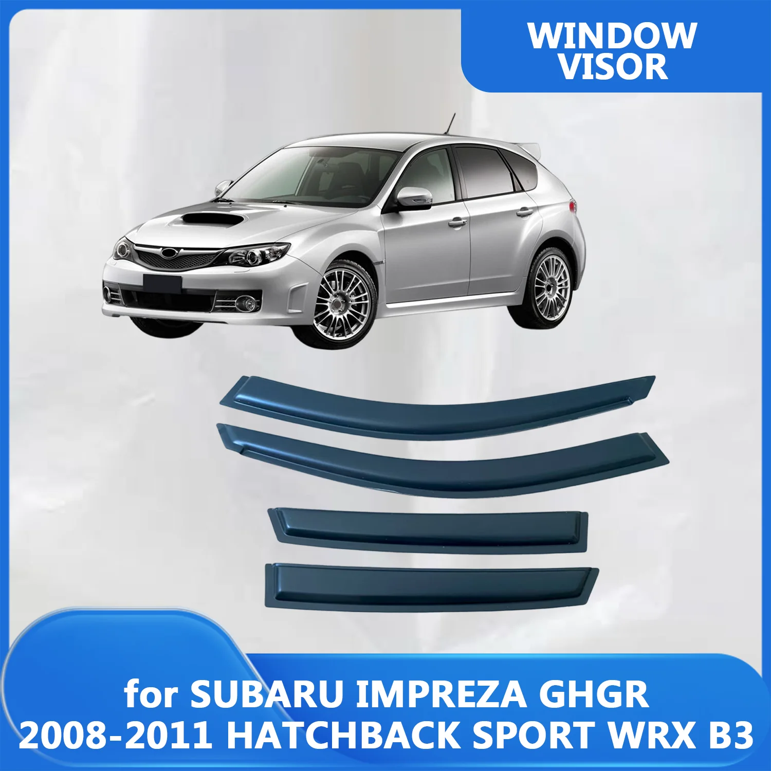 

Window Visor for Subaru Impreza Sport 5-DOOR 2007 2008 2009 2010 2011 Wind Deflectors Rain Guards Door Visor Vent Shades