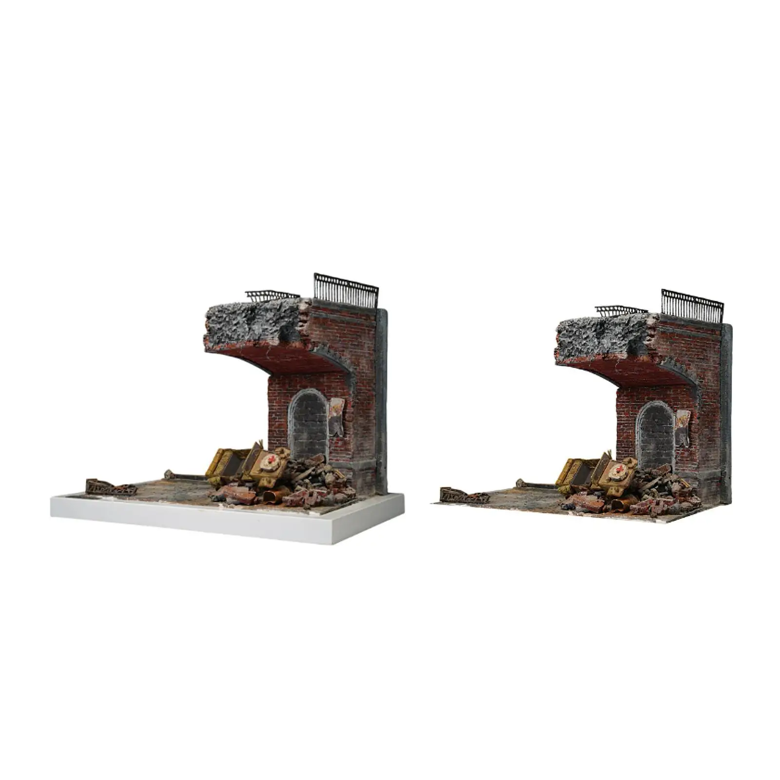 1/35 układ budynku mostu dekoracje kolekcja akcesoriów ozdoby krajobraz DIY wyświetlacz diorama scena uliczna Model montażowy