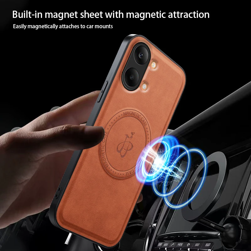 Luxury Leather Stand Phone Case For Xiaomi POCO X8 Pro Max X8 Pro Magnetic Cover For Magsafe Shockproof Full Camera Shell