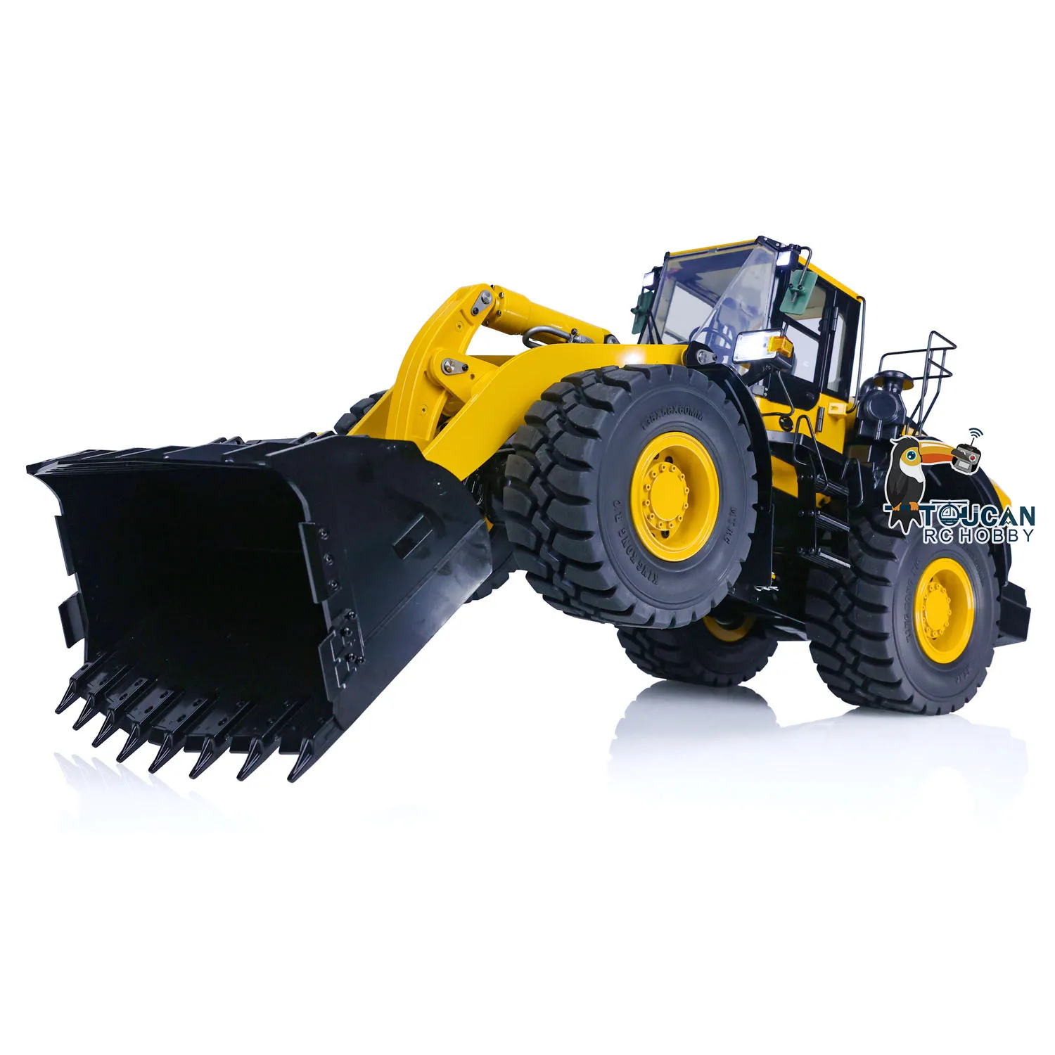 1/14 WA480 RC Metal Hydraulic Loader Electric Trucks Construction Heavy Machine Quick Coupler Fork Light Sound ST8 Radio Battery