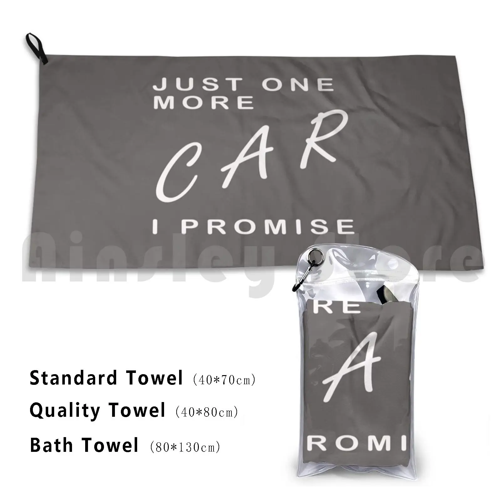 Just One More Car I Promise Beach Towel Quick Dry Quality Towel Car Promise Funny Cool Car Lovers Action Driver Cars