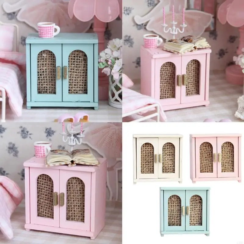 

Wooden Dollhouses Cabinet Miniature Furniture Model For DIY Crafting And Display 24BE